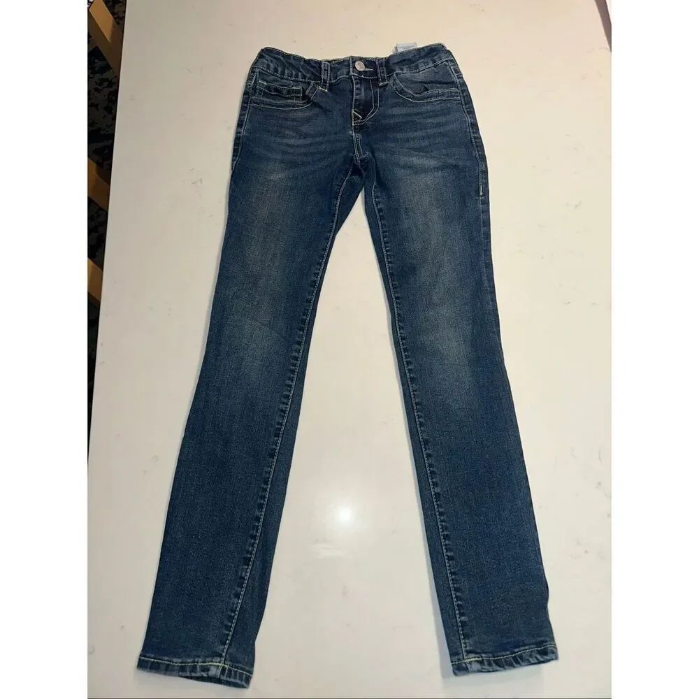 True religion Halle mid rise super skinny youth girls 10
